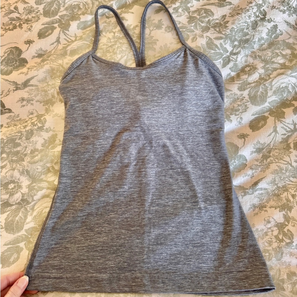 Lululemon Power Y Grey Tank